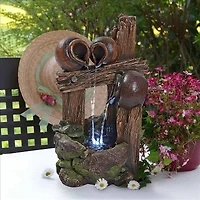 Design Toscano The Cascading Urns of Ravello Illuminated Garden Fountain