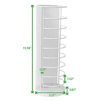 Mind Reader White Round Wire Basket Umbrella Stand