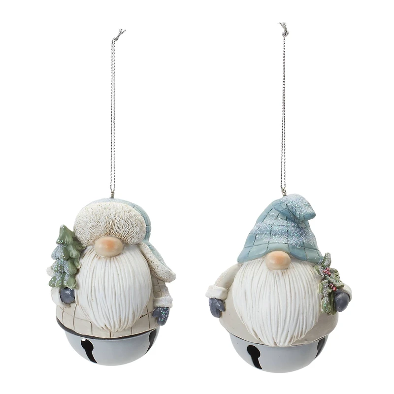 Gnome Sleigh Bell Ornament Set