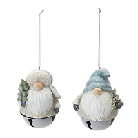 Gnome Sleigh Bell Ornament Set