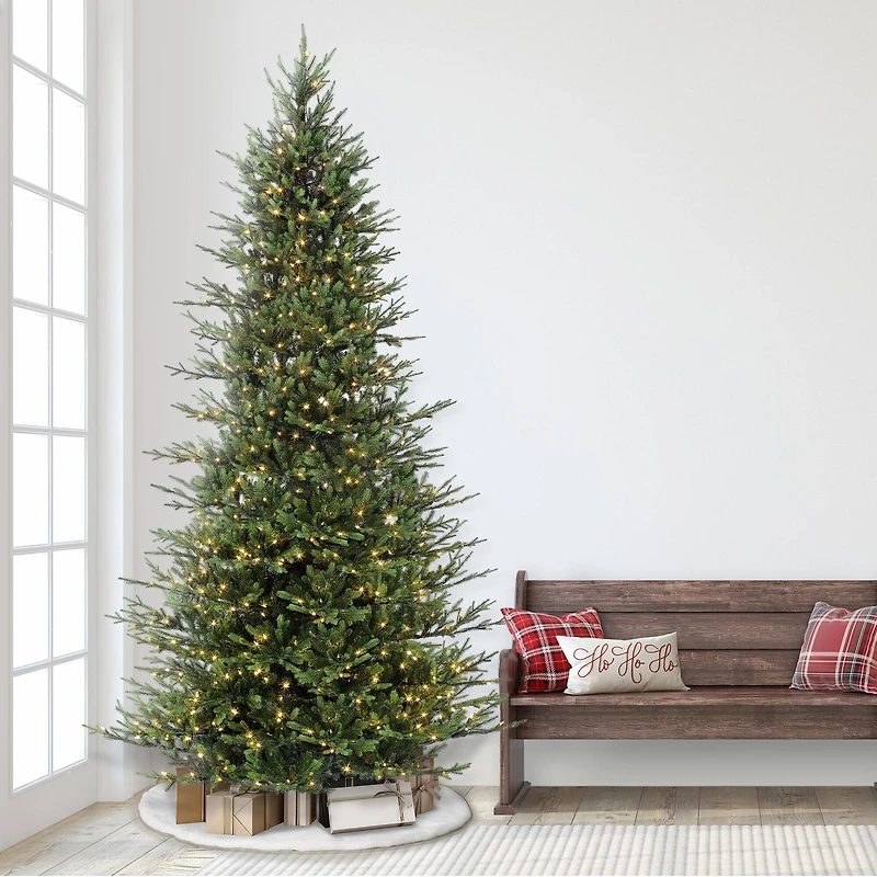 9ft. Pre-Lit Slim Balsam Fir Artificial Christmas Tree, Clear Lights