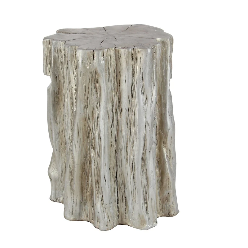 19" Gold Fiberglass Eclectic Footstool