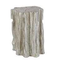 19" Gold Fiberglass Eclectic Footstool