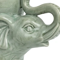 Hello Honey® Gray 7.5" Majestic Stoneware Elephant Bowl 