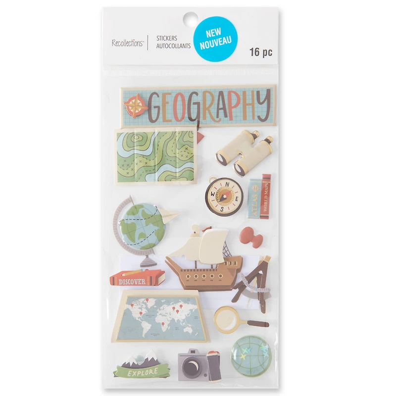 Geography Dimensional Stickers by Recollections™