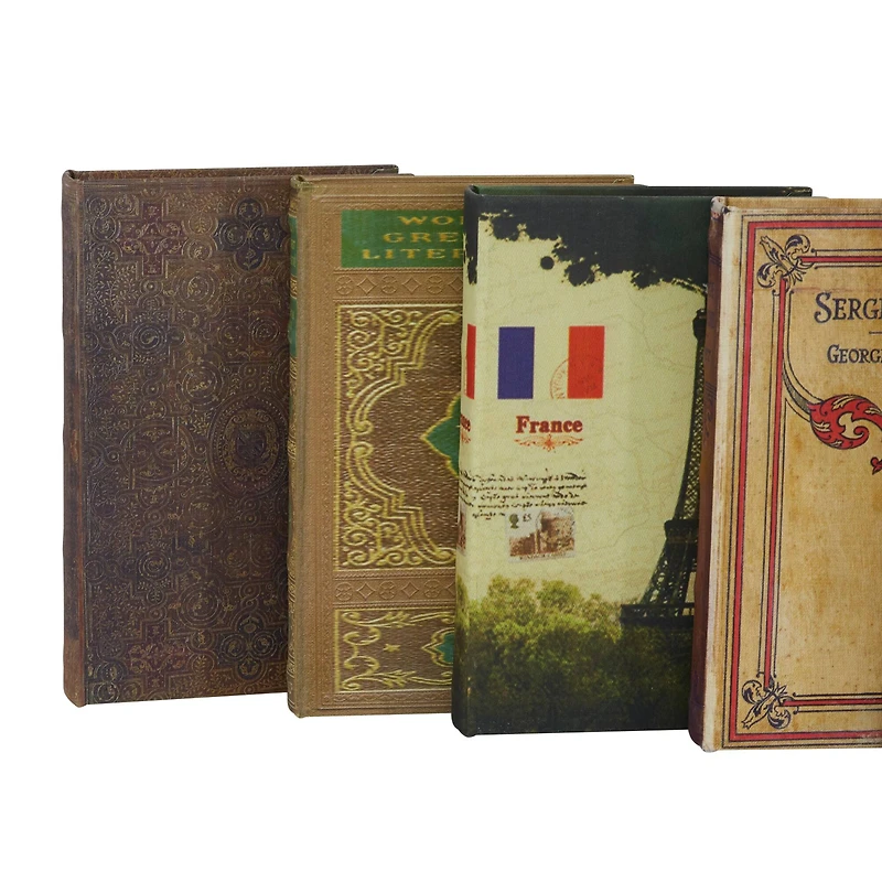 Multicolored Wooden Traditional Book Box Set