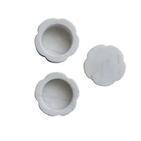 Hello Honey Elegant White Marble Pinch Pot with Lid
