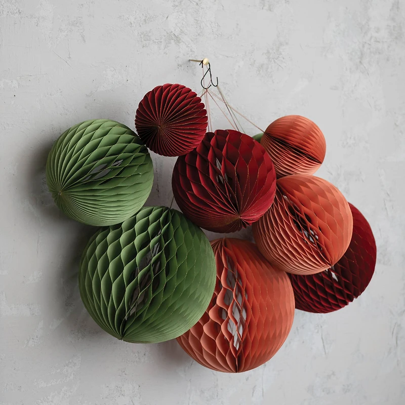 Hello Honey® 3ct. Honeycomb Paper Ball Ornaments