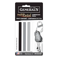 General's® MultiPastel® Gray Tones Compressed Chalk, 4ct.
