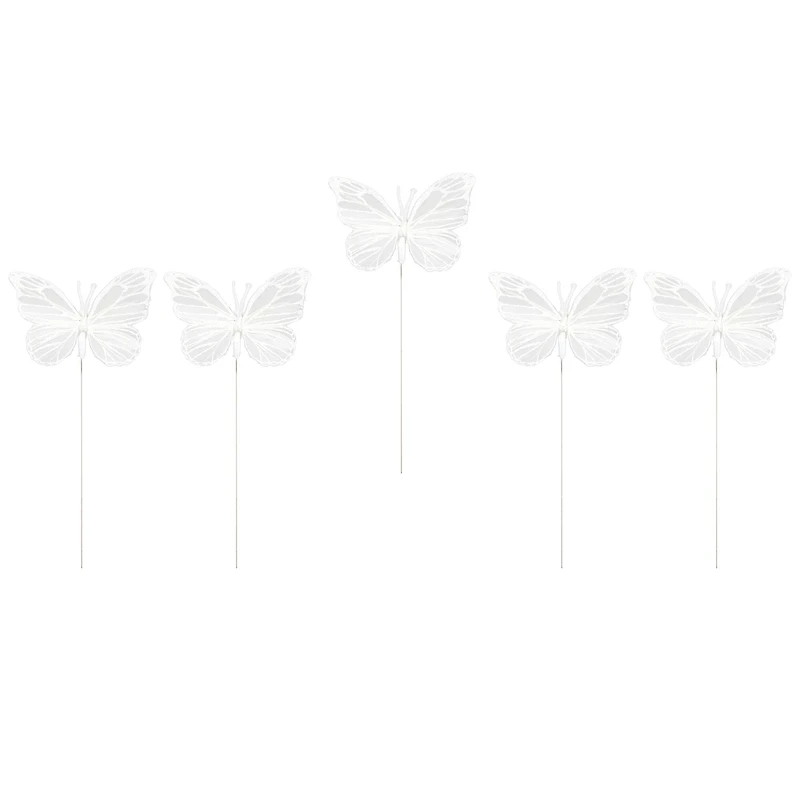 8 Packs: 5ct. (40 total) 4" White Feather Butterflies by Ashland®
