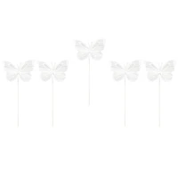 8 Packs: 5ct. (40 total) 4" White Feather Butterflies by Ashland®