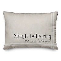Sleigh Bells Ring 20" x 14" Indoor / Outdoor Pillow