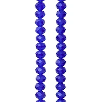 12 Pack: Sapphire Glass Rondelle Beads, 8mm by Bead Landing™