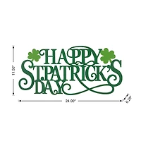 Glitzhome® 24" Metal "HAPPY St. Patrick's Day" Wall Decor