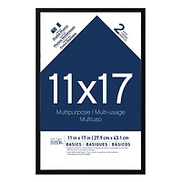 6 Packs: 2 ct. (12 total) Black Multipurpose 11" x 17" Frames, Basics by Studio Décor®