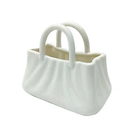 White Handbag Ceramic Vase by Ashland®