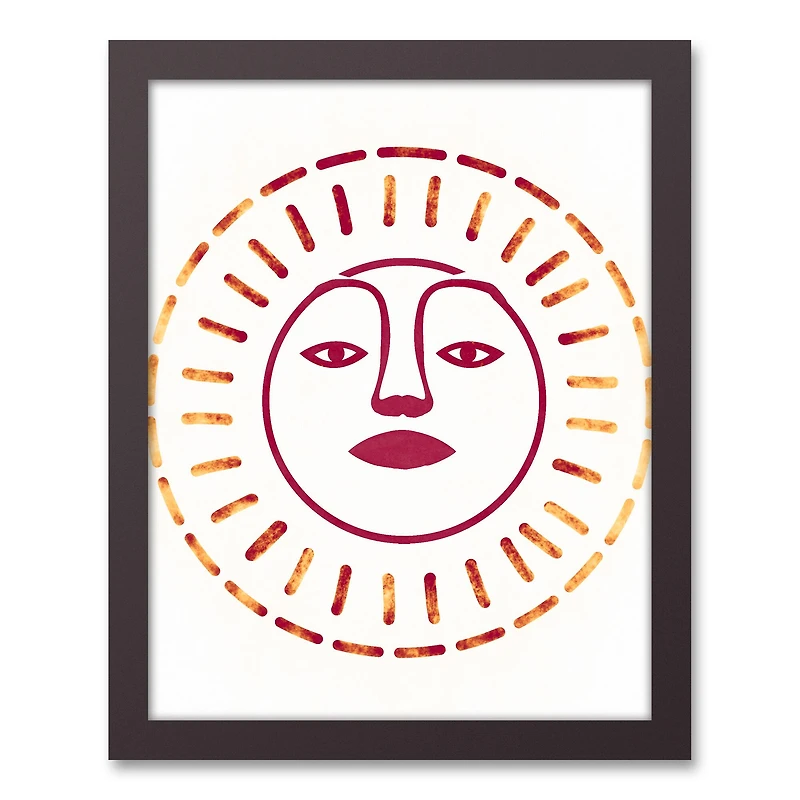 Rosey Sun 11" x 14" Black Framed Canvas