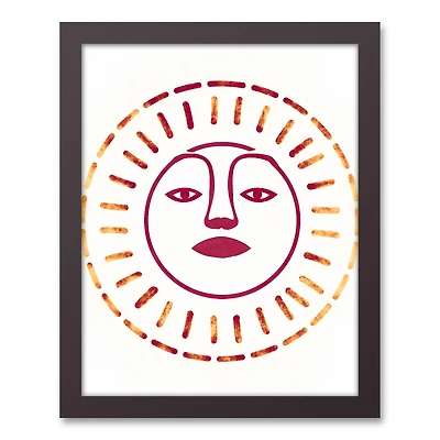 Rosey Sun 11" x 14" Black Framed Canvas