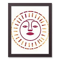 Rosey Sun 11" x 14" Black Framed Canvas