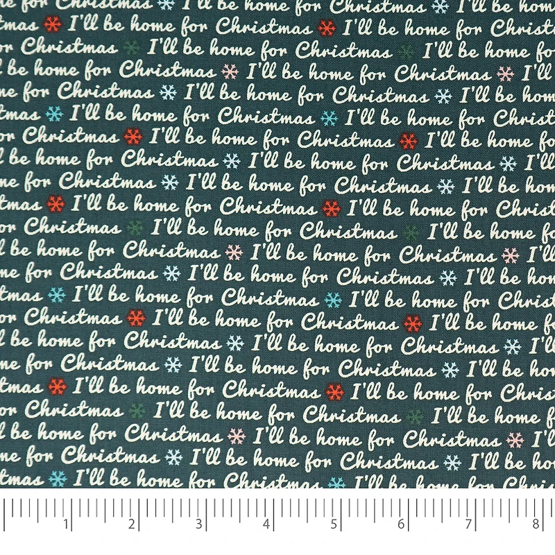 SINGER Christmas Holiday Words Cotton Fabric