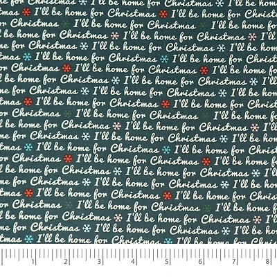 SINGER Christmas Holiday Words Cotton Fabric