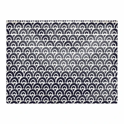 Navy Wavy Arch 18" x 14" Cotton Twill Placemat