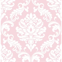 NuWallpaper Pink Ariel Peel & Stick Wallpaper