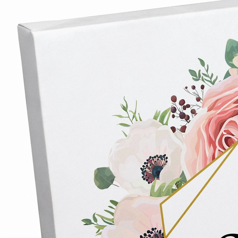 Live Simply Love Truly Floral Canvas Art