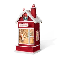 Glitzhome® 10.5" Lighted Santa's Workshop Waterglobe