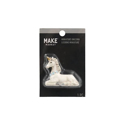 Mini White Sitting Unicorn by Make Market®