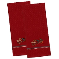 DII® Squirrelly Embroidered Dish Towels, 2ct.