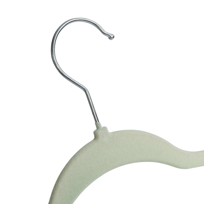 Honey Can Do Light Green Slim-Profile Non-Slip Velvet Hangers, 35ct.