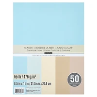 12 Packs: 50 ct. (600 total) Seaside 8.5" x 11" Cardstock Paper by Recollections™