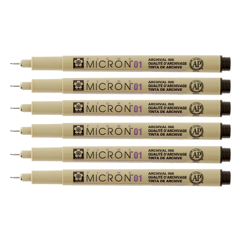 6 Packs: 6 ct. (36 total) Pigma® Micron™ 01 Fine Line Black Pens