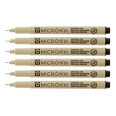 6 Packs: 6 ct. (36 total) Pigma® Micron™ 01 Fine Line Black Pens