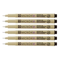 6 Packs: 6 ct. (36 total) Pigma® Micron™ 01 Fine Line Black Pens