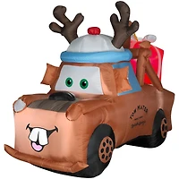 6ft. Airblown® Inflatable Disney Tow Mater with Reindeer Hat & Present