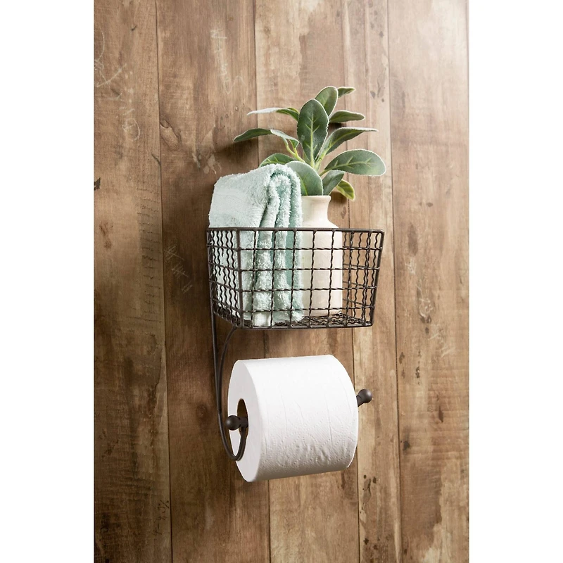 DII® Gray Farmhouse Toilet Paper Holder