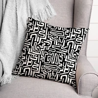 Wiggly Shapes Indoor/Outdoor Pillow