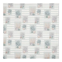 Shell Panels on Stripes Cotton Twill Napkin