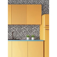 NuWallpaper Aelfie Doodle Abstract Peel & Stick Wallpaper