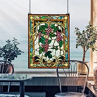 Design Toscano The Grape Vineyard Stained Glass Window