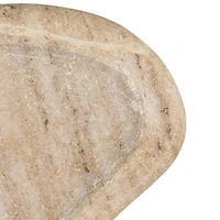 Hello Honey® White & Buff Nestable Marble Kidney Shaped Tray Set