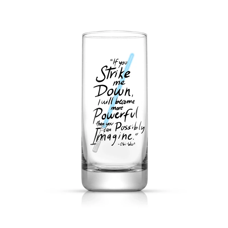 JoyJolt® Star Wars™ 14.2oz. New Hope Obi-Wan Kenobi Blue Lightsaber Tall Drinking Glass, 2ct.