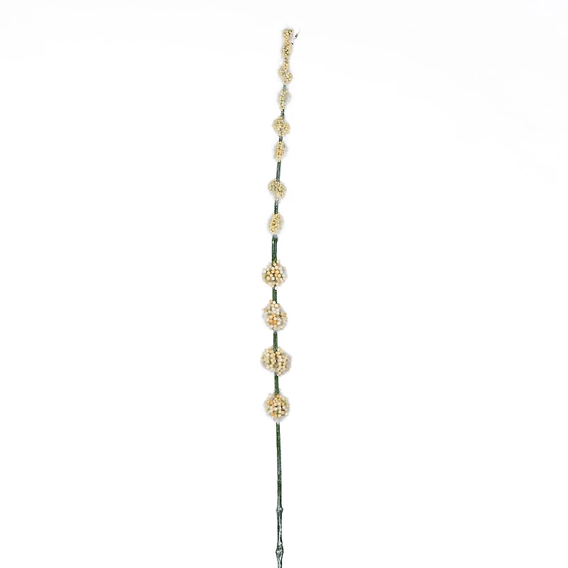 6 Pack: Cream Pom Pom Stem