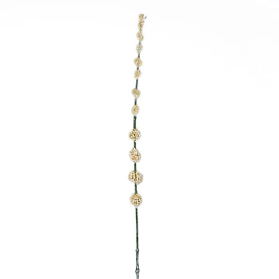 6 Pack: Cream Pom Pom Stem