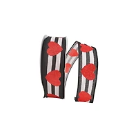 JAM Paper 1.5" x 20yd. Wired Heart Glitter Stripes Ribbon