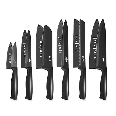 JoyJolt® Black Multipurpose Kitchen Knife Set