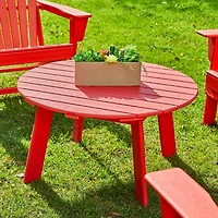 Glitzhome® 32" Red Round Outdoor Coffee Table