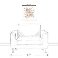 Boho Florals 16" x 16" Teak Hanging Canvas